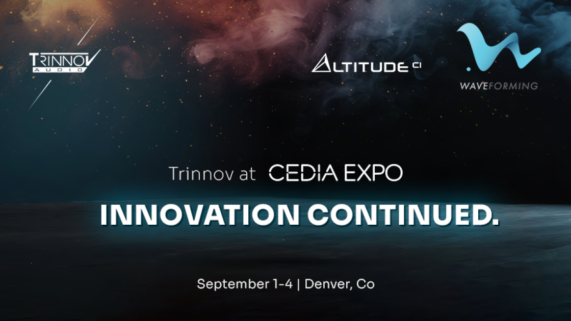 Trinnov Audio announcement graphic for CEDIA Expo 2026