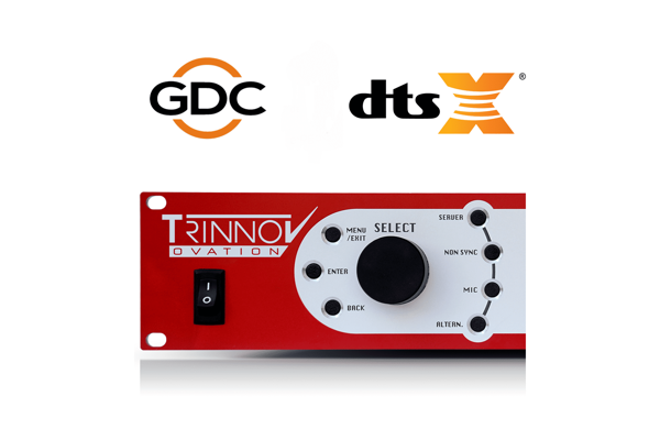 Trinnov Ovation And DTS-X logo