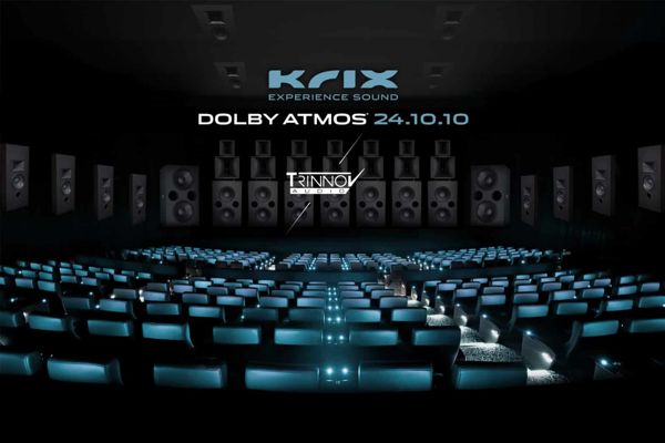 Krix partners with Trinnov for a 24.10.10 Dolby Atmos world premiere logo