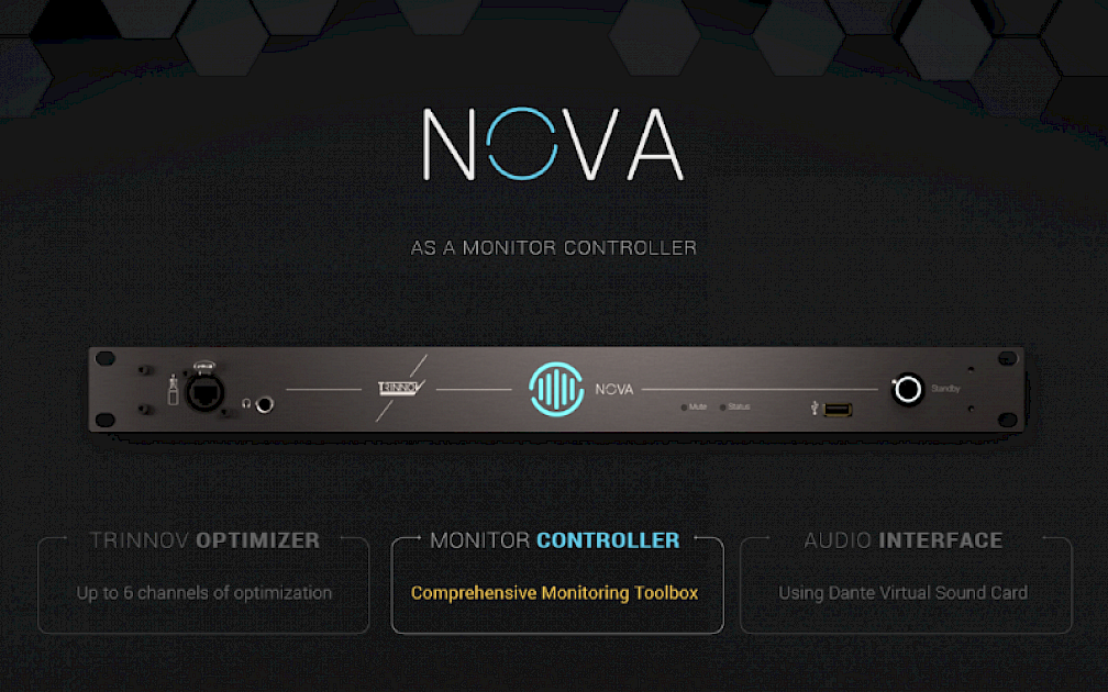 Trinnov NOVA and its three main functions explained Monitoring Controll