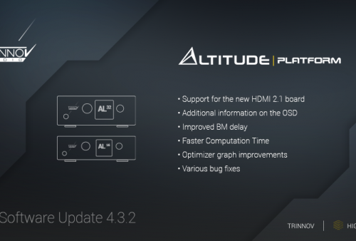 Trinnov releases 4.3.2 software version for the Altitude Platform Preview Image